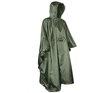 Robuster Regenponcho aus Ripstop in oliv 144 x 223 cm